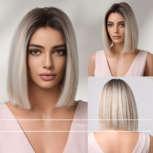 Zeus Wigs | Gradient Granny Gray Short Bob Wigs