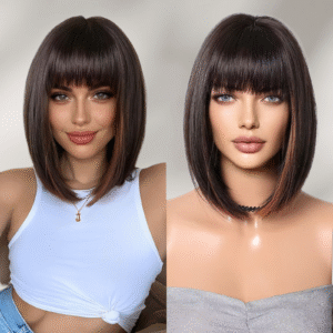 Zeus Wigs|High-end dark brown bob wig