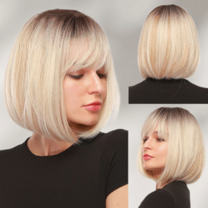 Zeus Wigs|Brown gradient blonde short bob wig