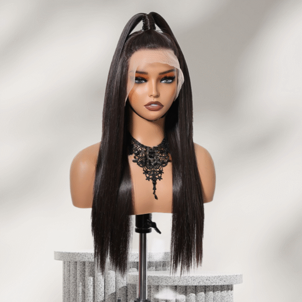 Zeus Wig|13*6 Large Lace Wig Medium Length Natural Black