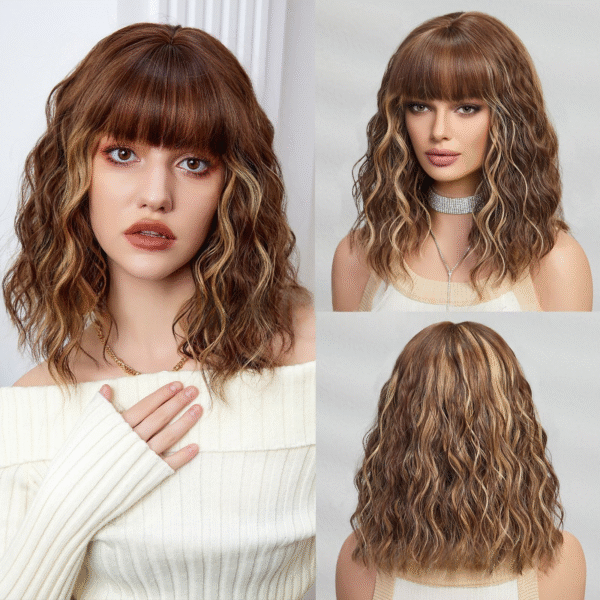 Zeus Wigs|Light blonde short bob wig wool small curls - 图片 3