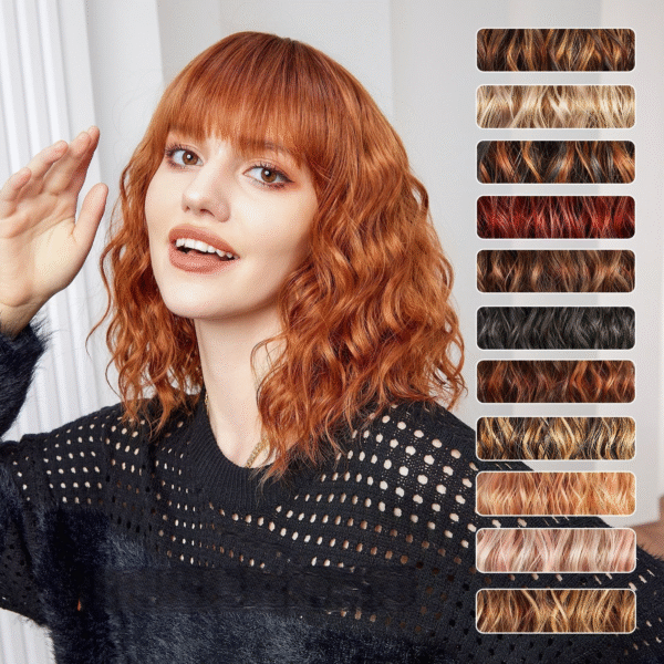 Zeus Wigs|Light blonde short bob wig wool small curls - 图片 2