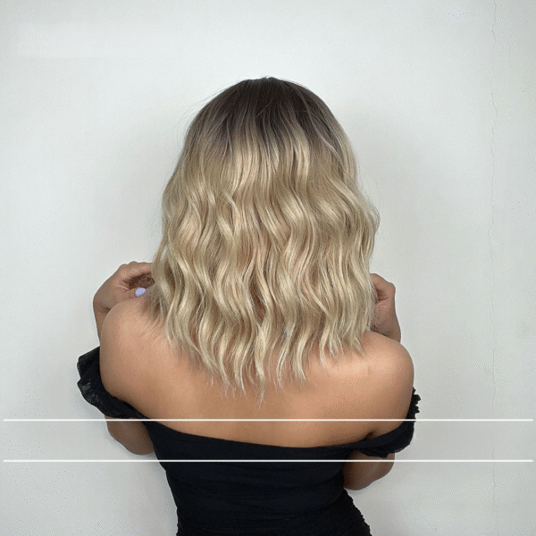 Zeus Wig | gradient light blonde short hair bob wig with bangs - 图片 3