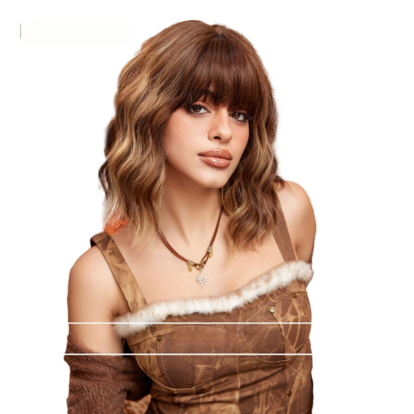 Zeus Wigs|Light golden short curly bob wig with bangs - 图片 5