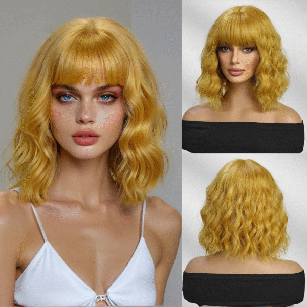 Zeus wig | red short hair bob wig with bangs - 图片 2