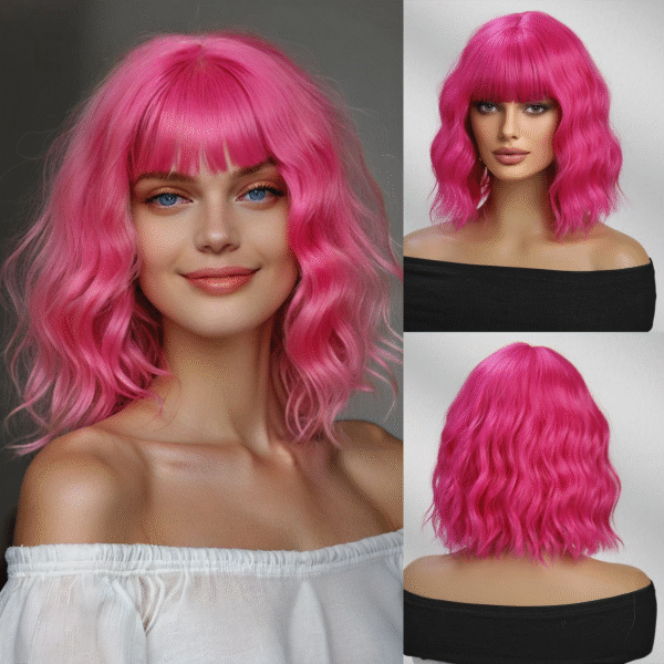 Zeus wig | red short hair bob wig with bangs - 图片 3