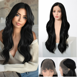 Zeus Wig | Large Area 13*6 Imported Silk Lace Black Long Curly Wig