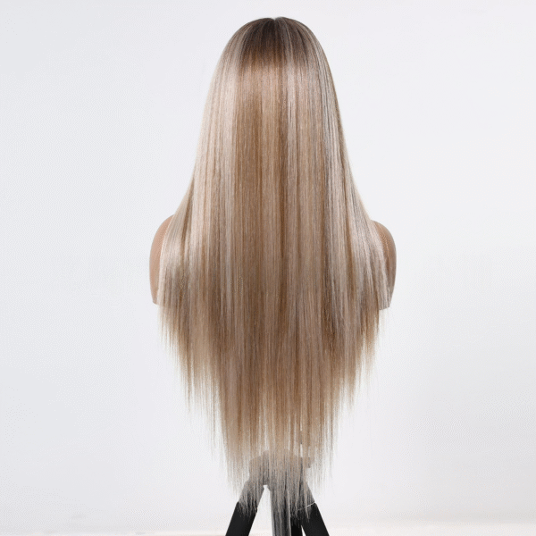 Zeus Wig | Large Lace 13*6 Wig Platinum Top Gradient Color Long Straight Hair European and American Hot Selling Full Head Wig