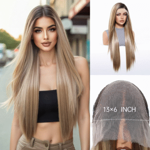 Zeus Wig | Large Lace 13*6 Wig Platinum Top Gradient Color Long Straight Hair European and American Hot Selling Full Head Wig