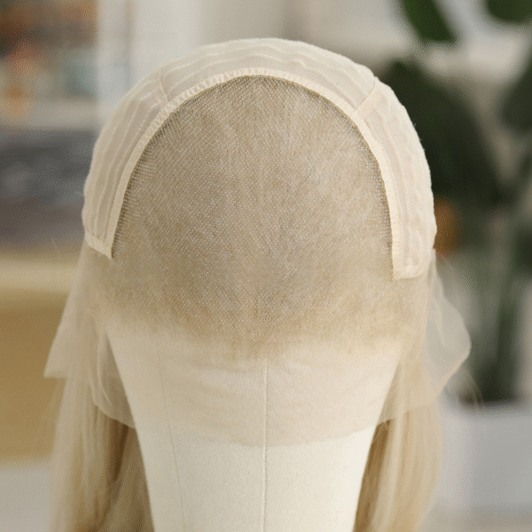 Zeus Wig | Lace Wig 13*6 Large Area Hand-Woven White Gold BG210