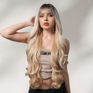 Zeus Wig|Gradient blonde long curly wig