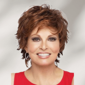 Zeus Wigs|Brown Red Wig with Bangs Small Curls