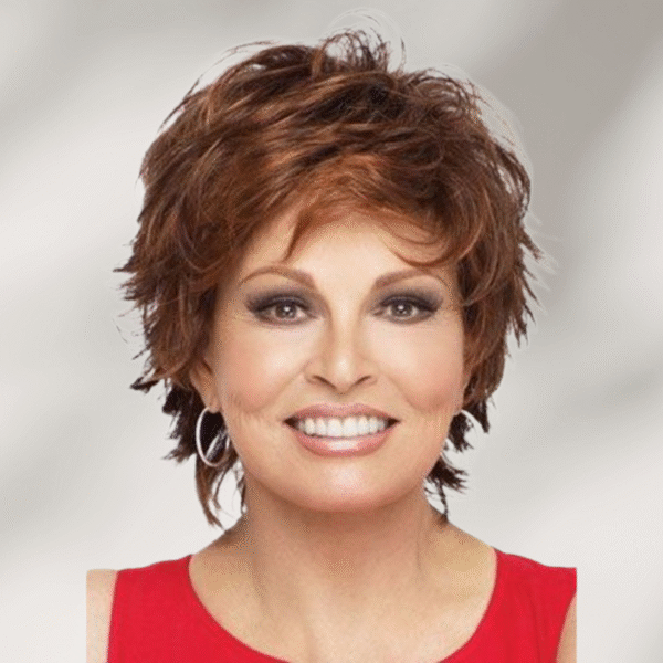 Zeus Wigs|Brown Red Wig with Bangs Small Curls