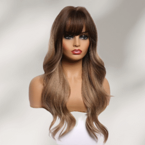 Zeus Wigs|Dark brown wavy medium-length wig