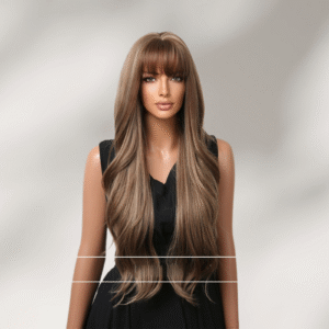 Zeus Wigs|Milk tea brown wavy long hair wig