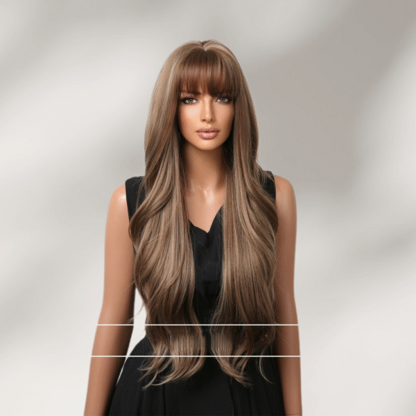 Zeus Wigs|Milk tea brown wavy long hair wig