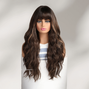 Zeus Wigs|Hightemperature brown wavy wig
