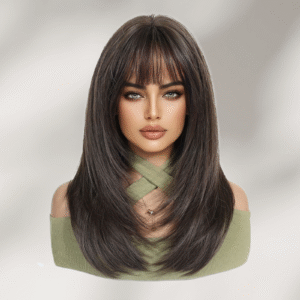 Zeus wig | Natural brown long straight wig