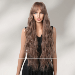 Zeus Wigs|Brown high temperature silk big wave wig