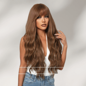 Zeus Wigs|Dark brown long curly wig