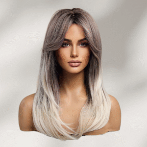 Zeus wig |Straight wig with blonde highlights at the ends