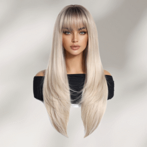 Zeus wig | Synthetic straight light golden wig