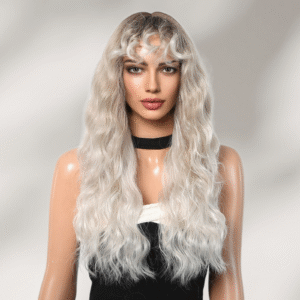 Zeus Wigs|White Blonde Wool Curls Fluffy Simulation Ladies Wigs