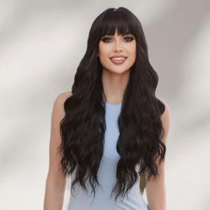 Zeus Wigs|Natural Black Long Curly Hair Big Wave Ladies Wigs