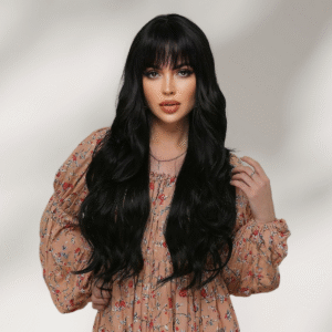 Zeus Wigs|High-temperature black wavy wig