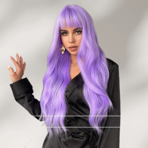 Zeus Wig | Purple Long Curly Hair Big Wave Women's Wigs