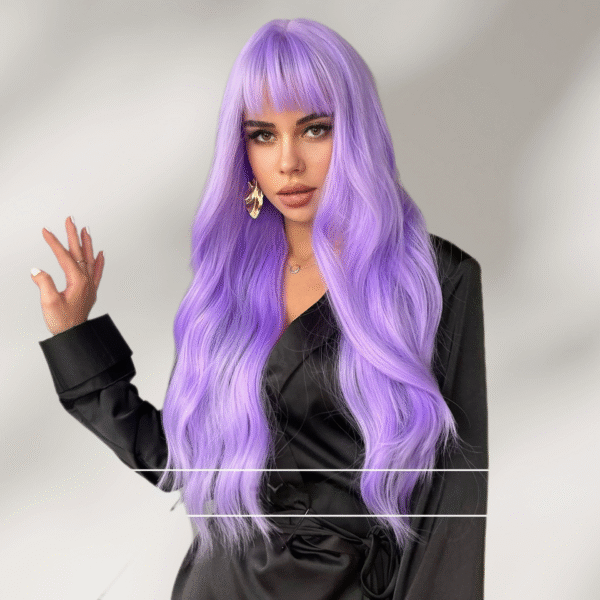 Zeus Wig | Purple Long Curly Hair Big Wave Women's Wigs