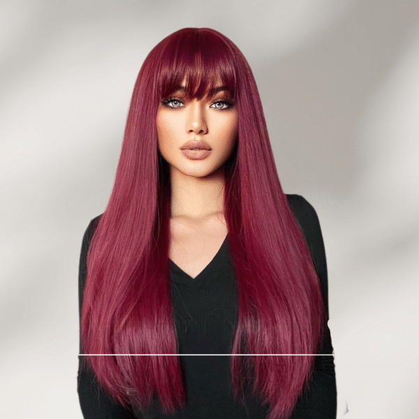 Zeus wig |Burgundy Synthetic Wigs