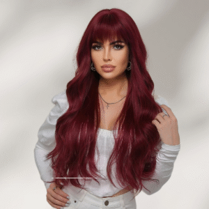 Zeus Wigs | Red Bangs Big Wave Long Curly Hair