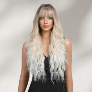 Zeus Wigs | White gradient long curly wig