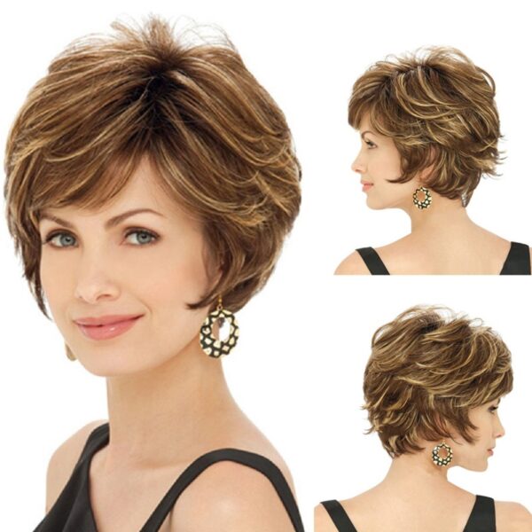Zeus Wigs|Brown Blonde Wigs Small Curls - 图片 3
