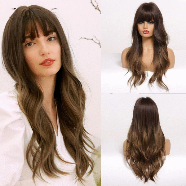 Zeus Wigs|Dark brown wavy medium-length wig - 图片 3