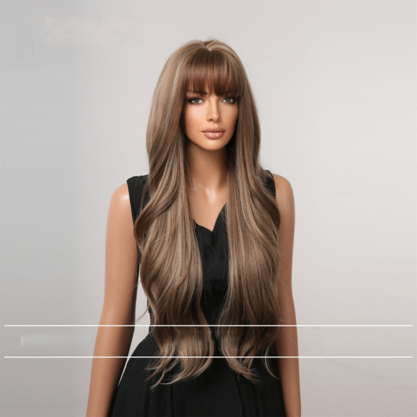 Zeus Wigs|Milk tea brown wavy long hair wig - 图片 4