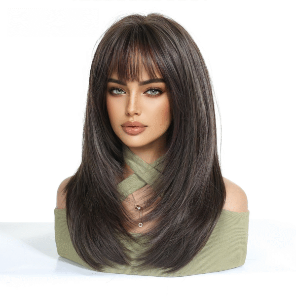 Zeus wig | Natural brown long straight wig - 图片 2