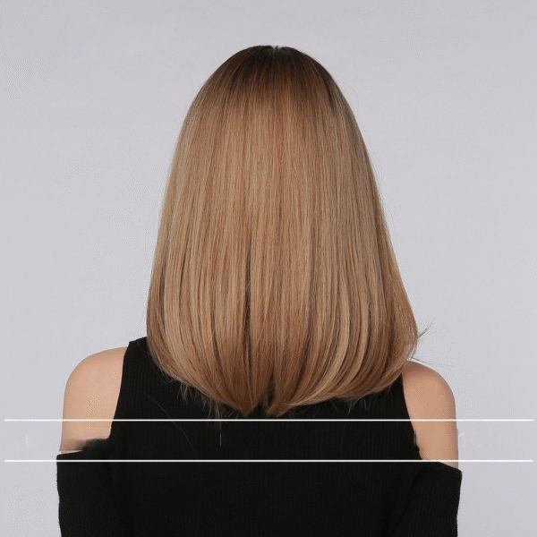 Zeus wig |Brown dyed medium-length straight wig - 图片 3