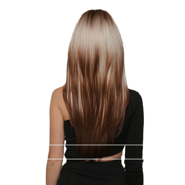 Zeus wig High-temperature brown gradient long straight wig - 图片 4
