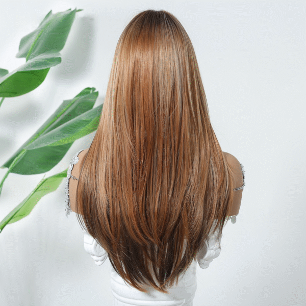 Zeus wig|Brown mixed color long straight hair wig - 图片 3
