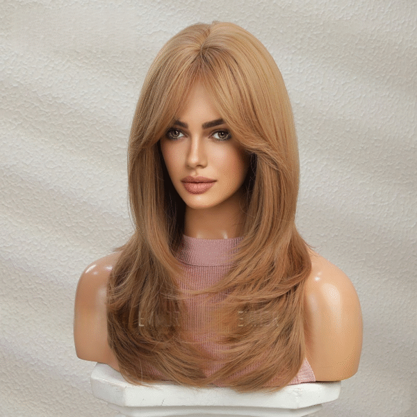Zeus wig | Gradient golden brown wig