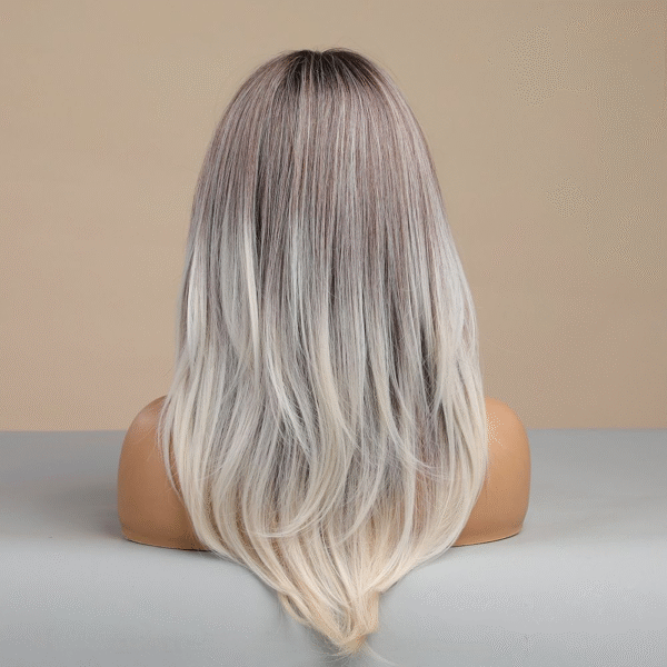 Zeus wig |Straight wig with blonde highlights at the ends - 图片 3