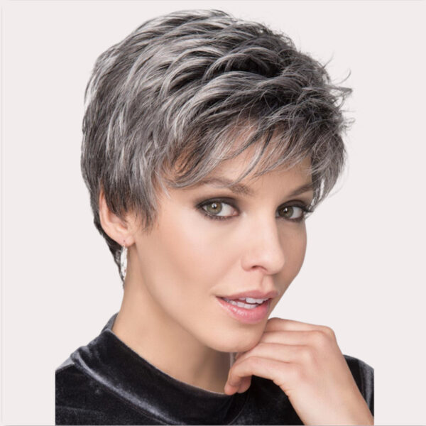 Zeus Wigs|Elderly gray and white wig with small curls - 图片 3