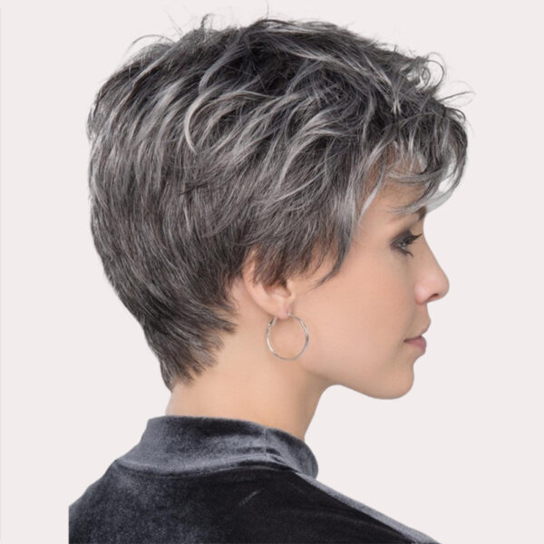 Zeus Wigs|Elderly gray and white wig with small curls - 图片 2
