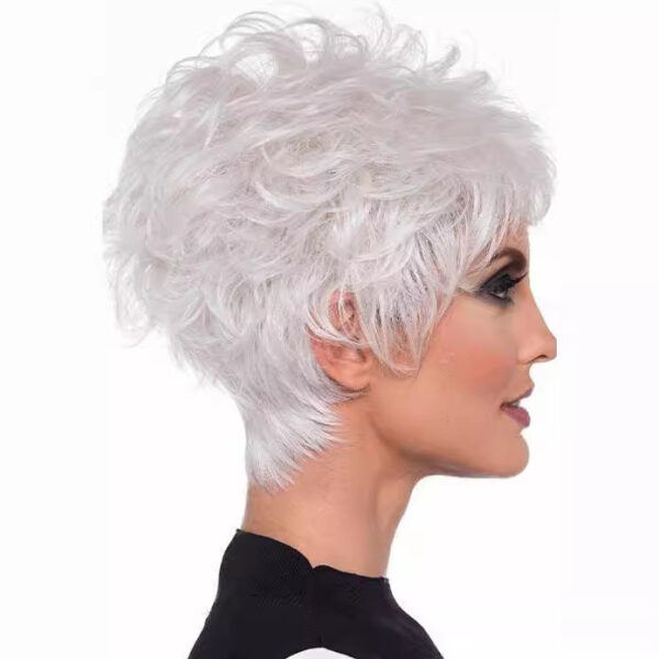 Zeus Wigs|White Wigs Small Curls - 图片 2