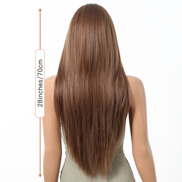 Zeus wig |Brown long straight hair high temperature silk wig - 图片 3
