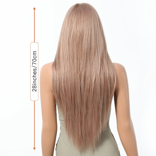Zeus wig |Light brown long straight bangs wig - 图片 3