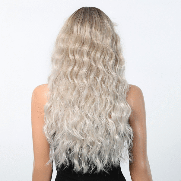 Zeus Wigs|White Blonde Wool Curls Fluffy Simulation Ladies Wigs - 图片 3