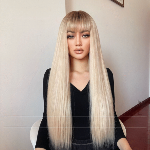 Zeus wig | Heat Resistant Synthetic Ombre Blonde Wigs - 图片 3